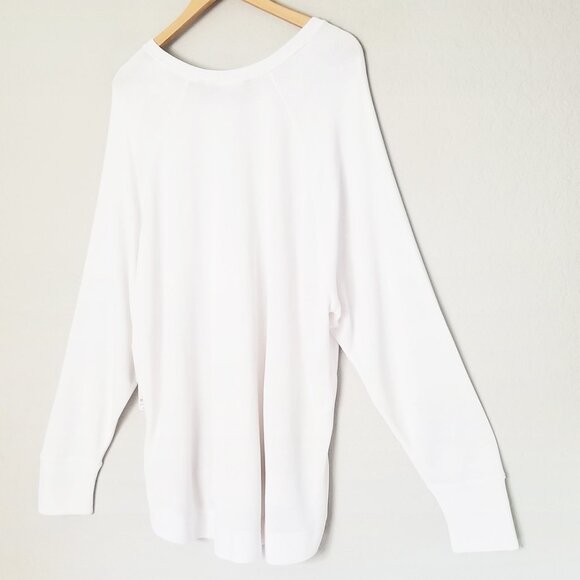 NEW Athleta High Serenity Criss Cross Sweatshirt Plus 2X Serene Mindset White - Picture 15 of 16
